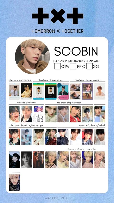 A TXT photocard template featuring Yeonjun