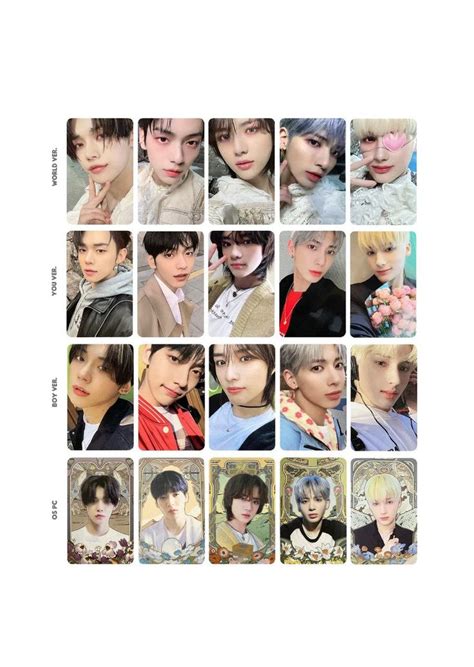 A TXT photocard template featuring Beomgyu