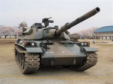 Type 74 tank on display