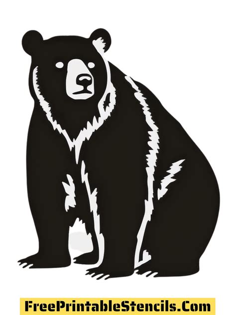 Types of Bear Stencil Printable Designs