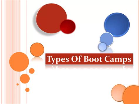 Types of Boot Camps