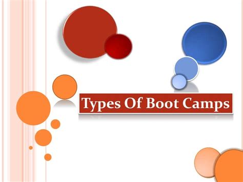 Types of Boot Camps