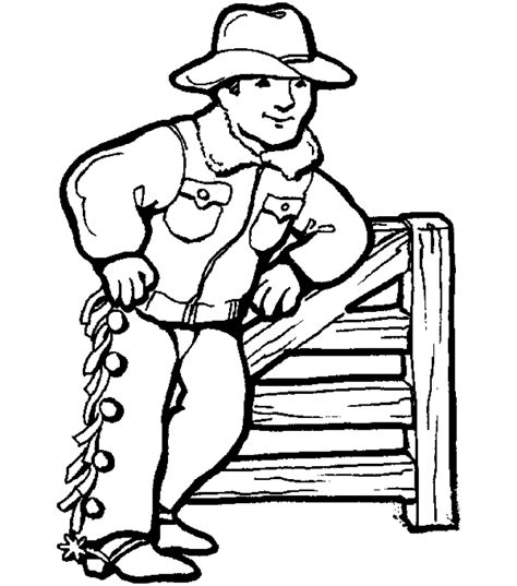 Types of Cowboy Coloring Pages