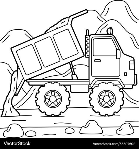 Types of Dump Trucks Coloring Pages