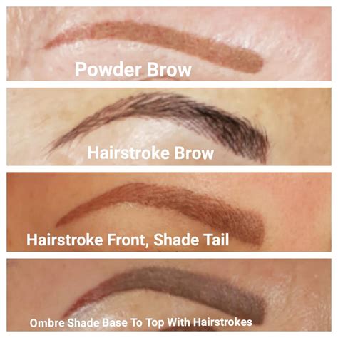 Different types of eyebrow tattoos