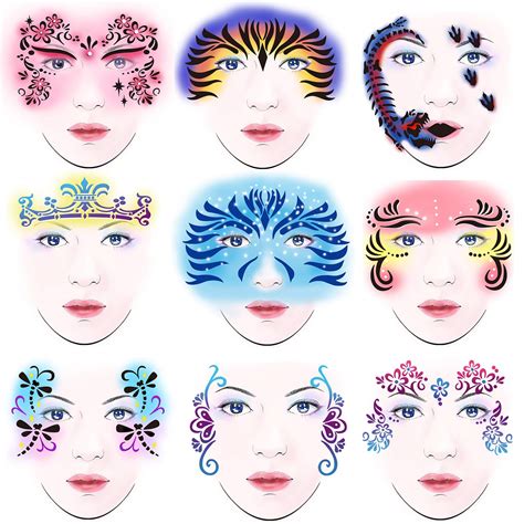 Types of Face Painting Stencils