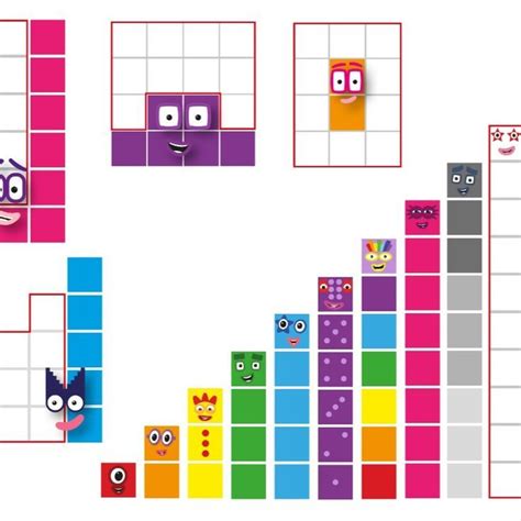 Types of free printable number blocks for kids learning math