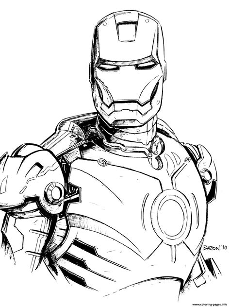 Types of Iron Man Coloring Pages