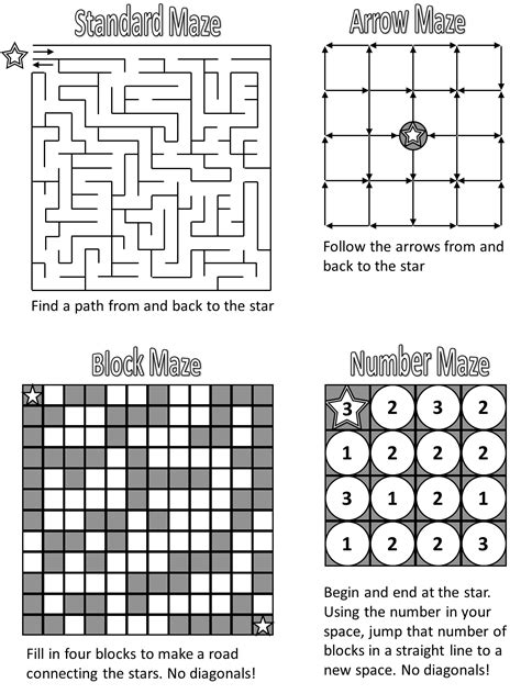 Types of Maze Puzzles