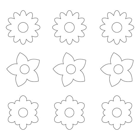 Various types of printable flower templates available online