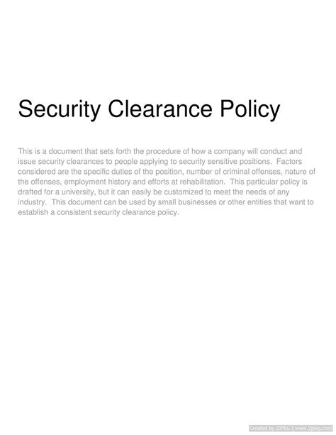 Types of Security Clearances