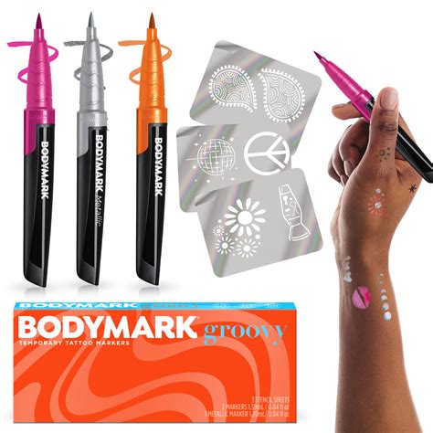 Types of temporary tattoo markers