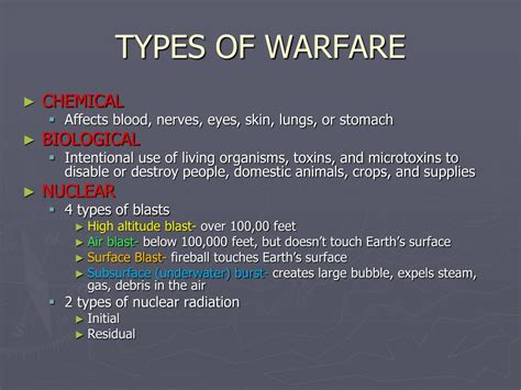 Types of Warfare