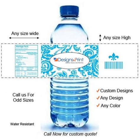 Types of water bottle labels