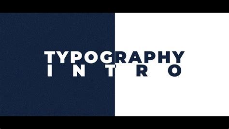 Typography Intro Template