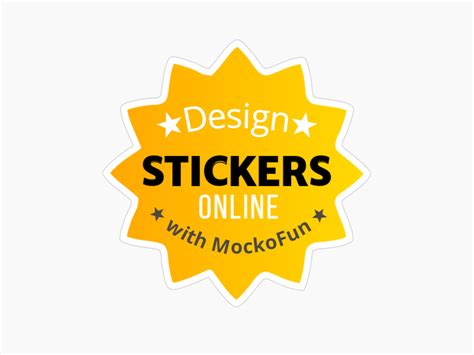 Typography sticker template