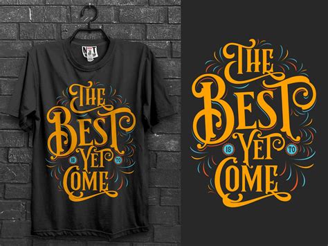 A typography tee design template