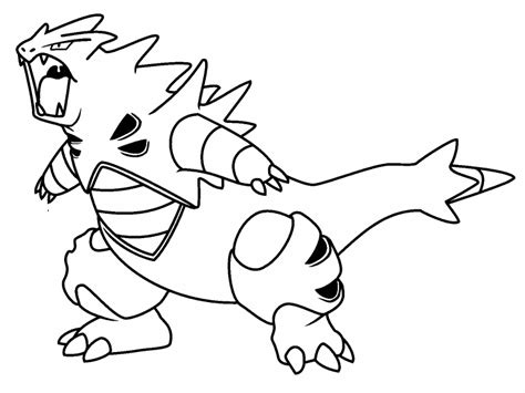 Tyranitar coloring page