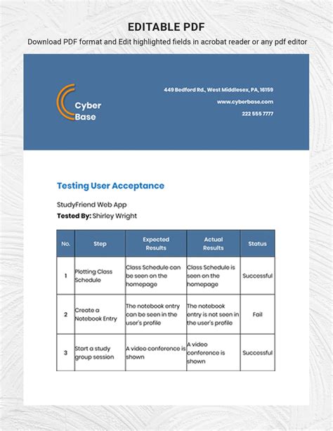 UAT Testing Plan Template Formats