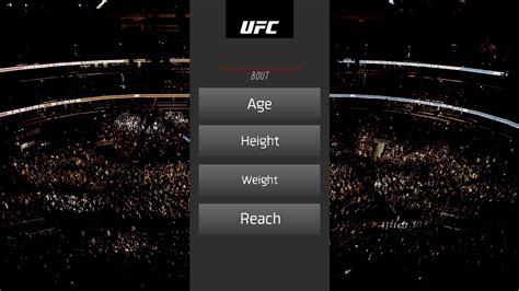 UFC Tale of the Tape template design