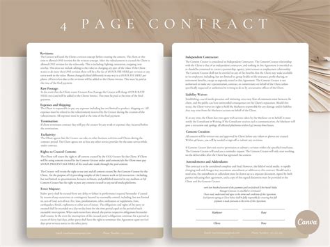 UGC Creator Contract Template Sample