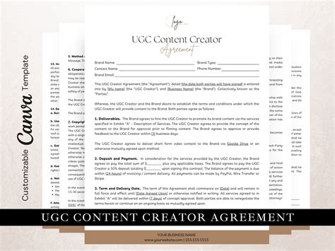 UGC Creator Contract Template Sample