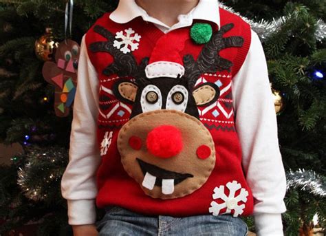 Ugly Christmas sweater featuring a festive holiday design