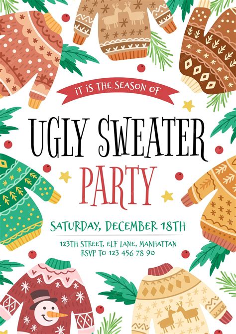 Ugly Sweater Christmas Party Email Template