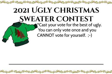 Ugly Sweater Contest Voting Rules