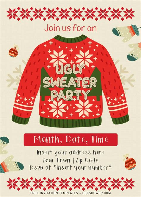 Ugly Sweater Invitation Idea 1