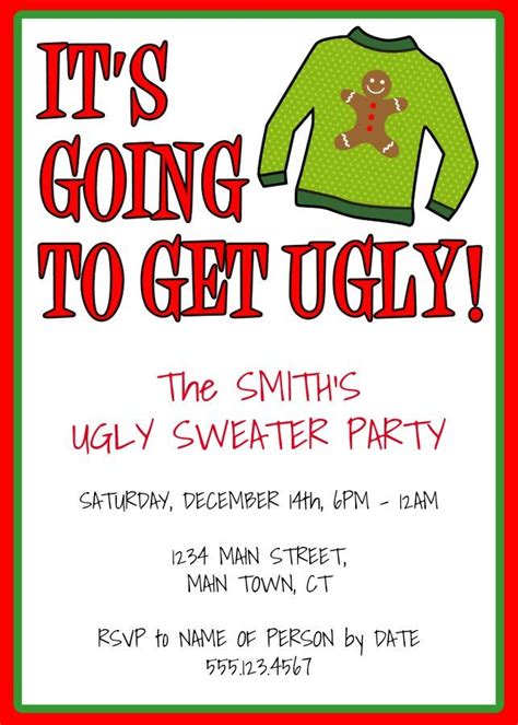 Ugly Sweater Invitation Idea 4