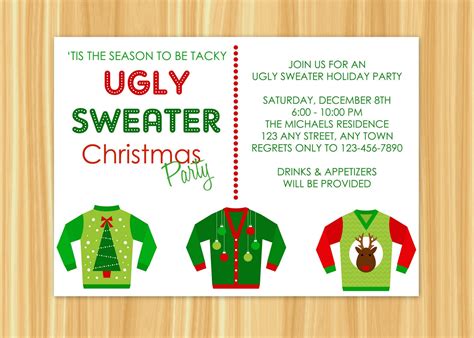 Ugly Sweater Invitation Idea 9