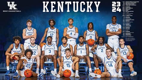 UK Basketball Schedule Poster