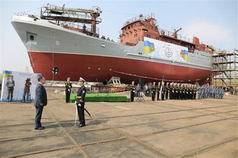 Ukrainian Navy ships in dry dock for maintenance