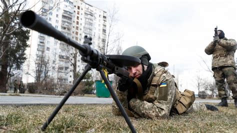 Ukrainian sniper in action