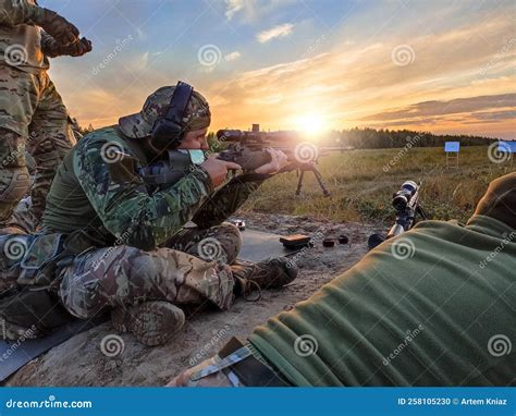 Ukrainian sniper training in the field