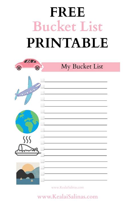 Ultimate Bucket List Template