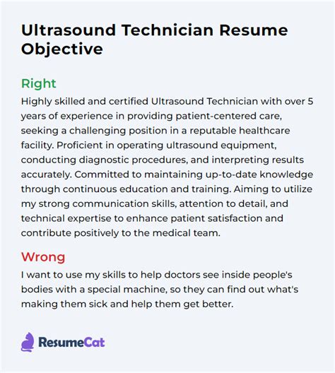 Ultrasound Tech Resume Objective