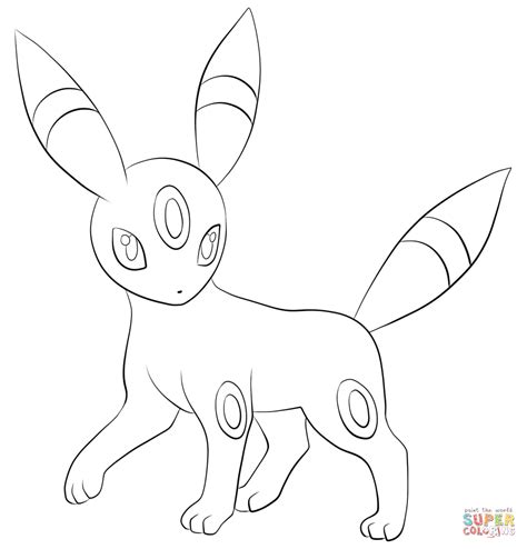 Umbreon Coloring Page