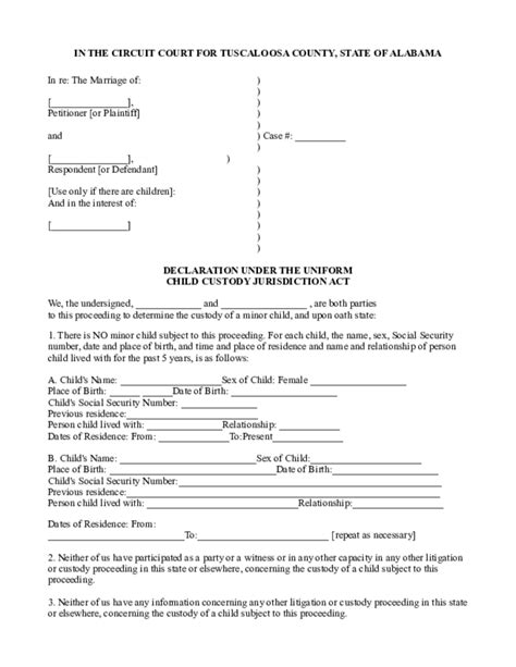 Uncontested Divorce Forms in Alabama