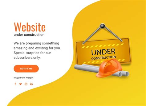 Under Construction Template with Construction Theme