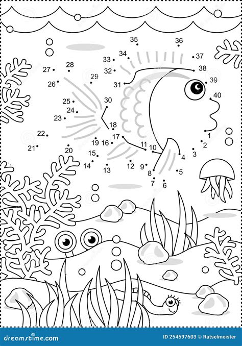 Underwater odyssey dot to dot printable