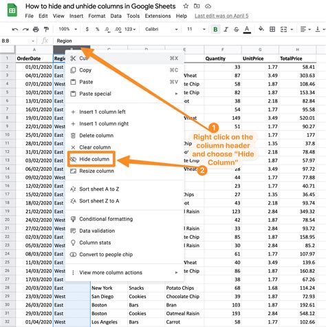 Unhide Data in Excel