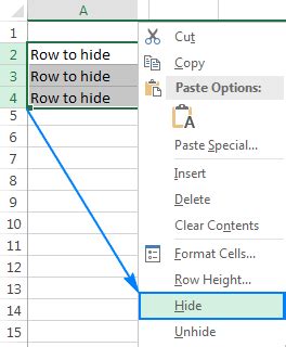 Unhide Rows Right-Click Menu