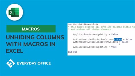 Unhide Rows VBA Macro
