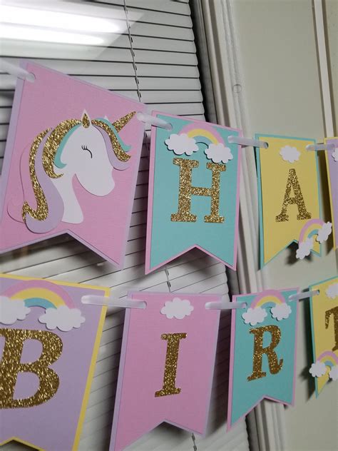 Unicorn Birthday Banner