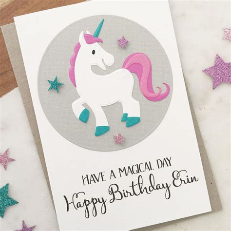 Unicorn birthday card ideas printable for kids