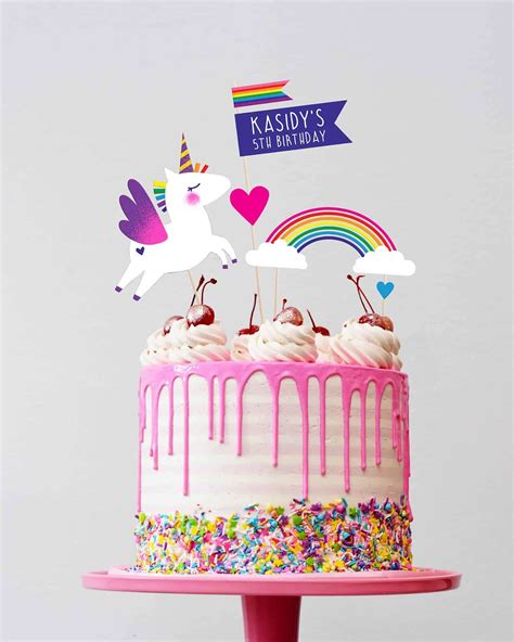 Unicorn Cake Topper Design 1