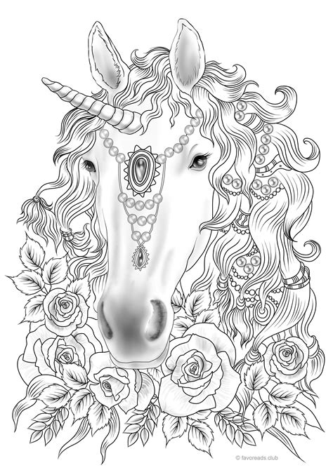 Unicorn Coloring Pages for Adults