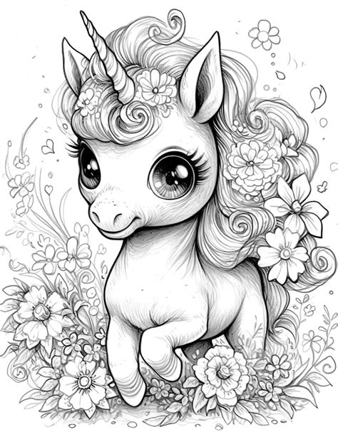 Unicorn coloring pages for adults to print